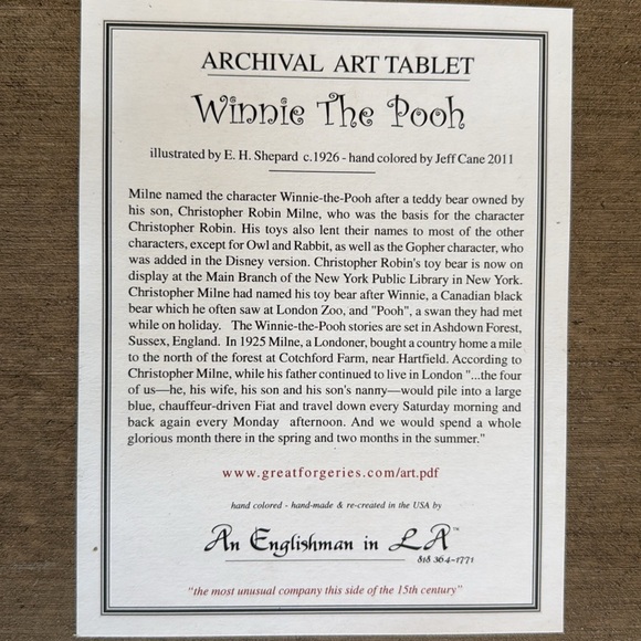 Winnie the Pooh and Piglet wall art by “An Englishman in LA” - Picture 7 of 7